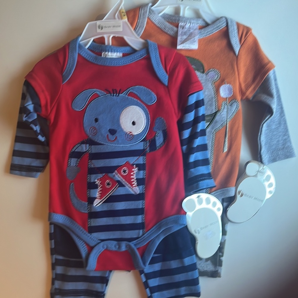 Bundle- TWO 2-piece very cute baby outfit, brand new with tags, Baby Mode
